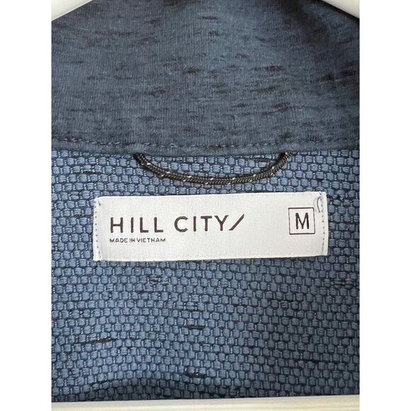 Hill City Full Zip Athletic Jacket Heather Dark Blue Mens Medium Athletic Active - Picture 6 of 8